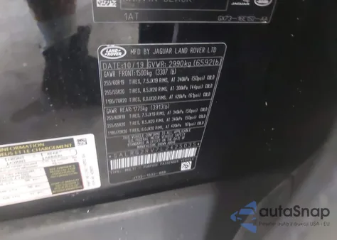 2020 Land Rover Discovery Se from USA, damaged, VIN SALRG2RV7L2425035